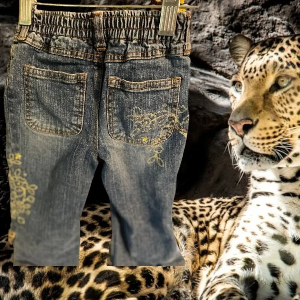 The Children's Place Leopard Ruffle Jeans